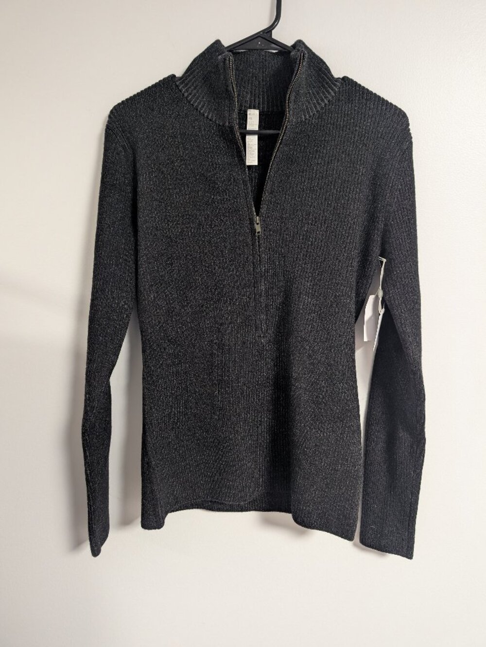 Zella Après Ski Ribbed Half Zip Merino Wool Sweater M NWT